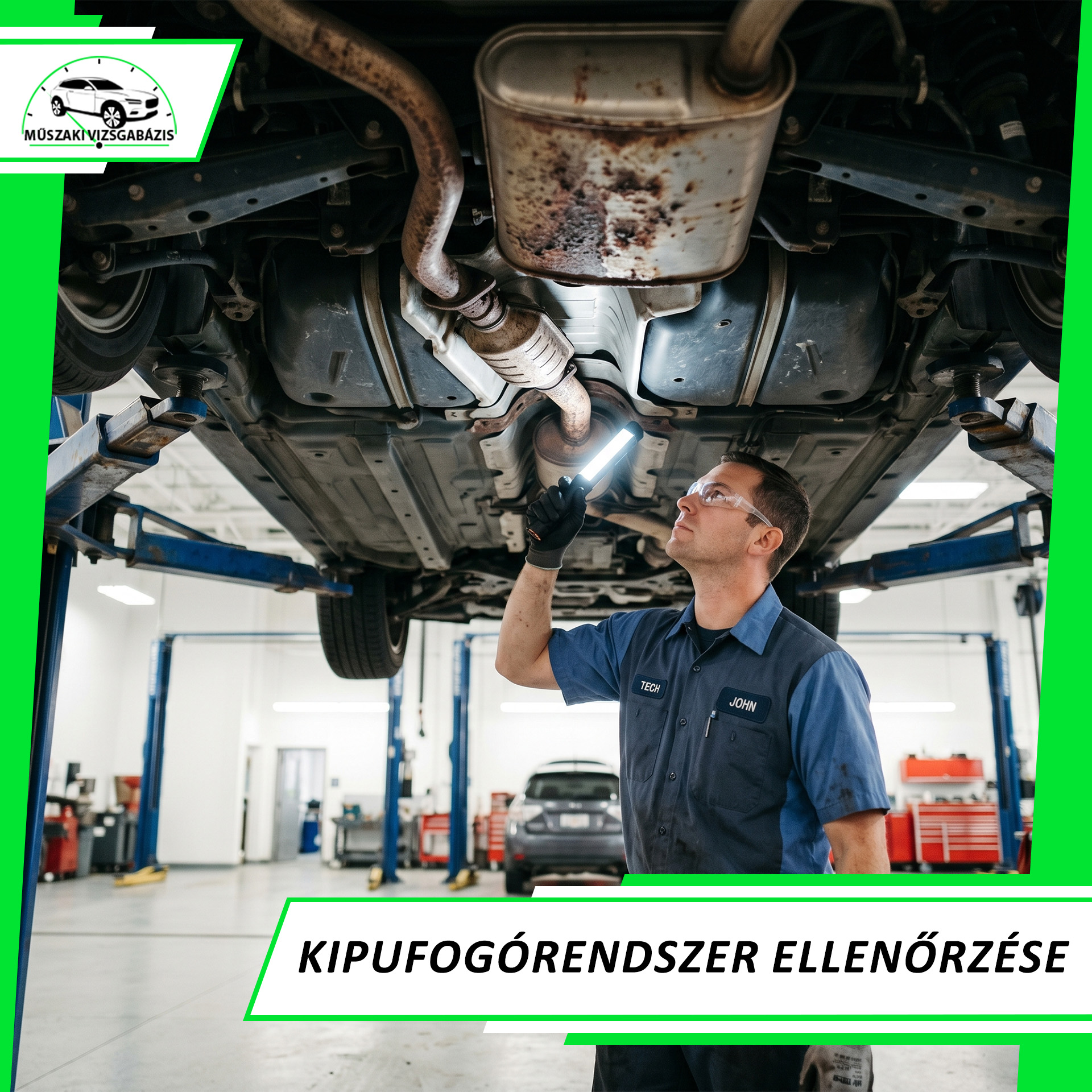 Kipufogórendszer ellenőrzése