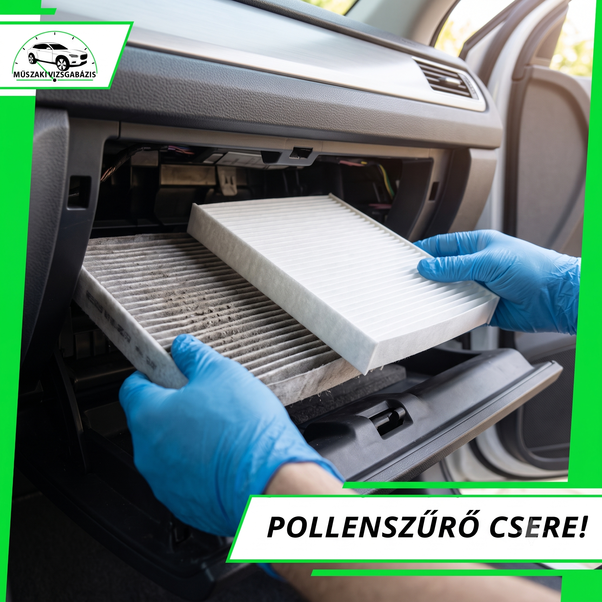 pollenszűrő csere