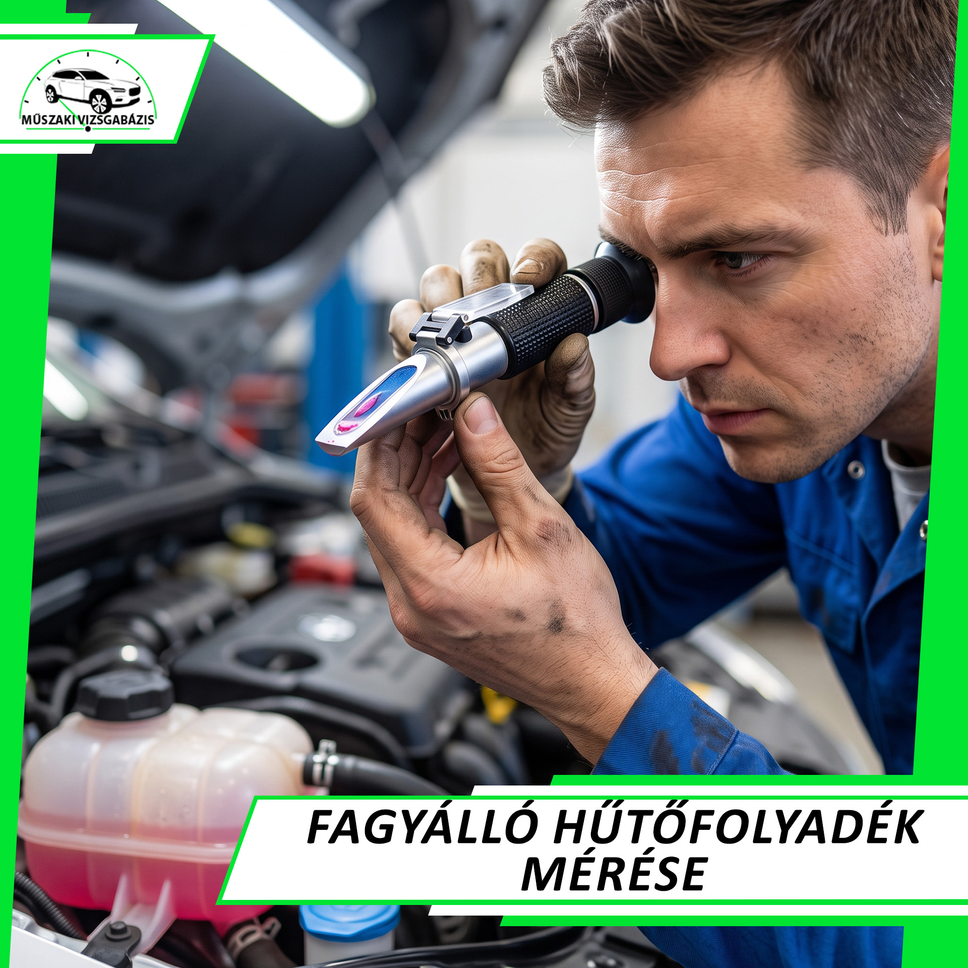 fagyálló hűtőfolyadék mérése